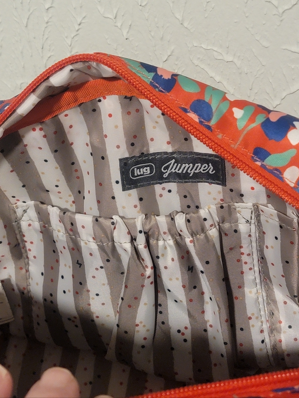 Lug Jumper Carry-All Tote bag "Wildflower Poppy" RFID Protected - Picture 4 of 5